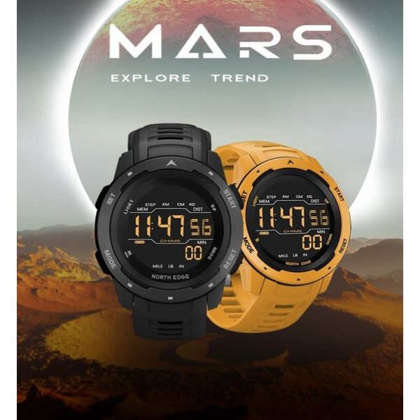 Чоловічий водостійкий тактичний годинник North Edge MARS Pro 5BAR 5875 фото