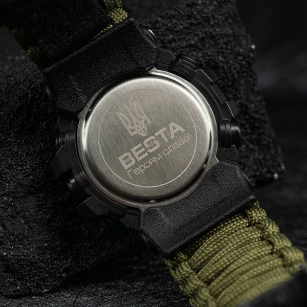 Чоловічий водостійкий тактичний годинник Besta Tactical 1520 фото